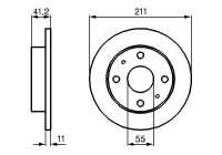 Disco de freno delantero BD960 Bosch