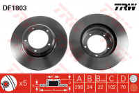 Disco de freno delantero DF1803 TRW