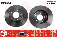 Disco de freno delantero DF1804 TRW