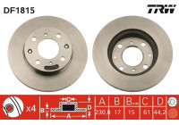Disco de freno delantero DF1815 TRW
