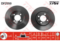 Disco de freno delantero DF2550 TRW