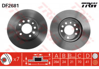 Disco de freno delantero DF2681 TRW