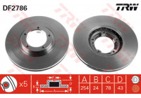 Disco de freno delantero DF2786 TRW