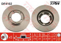Disco de freno delantero DF4102 TRW