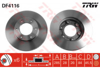 Disco de freno delantero DF4116 TRW