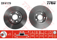 Disco de freno delantero DF4179 TRW