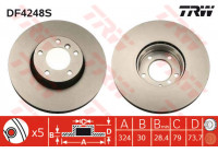 Disco de freno delantero DF4248S TRW