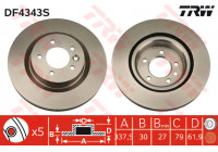 Disco de freno delantero DF4343S TRW