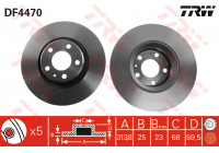Disco de freno delantero DF4470 TRW