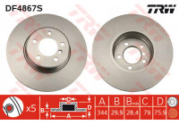 Disco de freno delantero DF4867S TRW