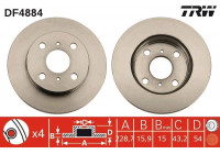 Disco de freno delantero DF4884 TRW