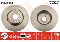 Disco de freno delantero DF4930S TRW