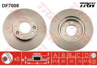 Disco de freno delantero DF7008 TRW