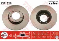 Disco de freno DF1826 TRW