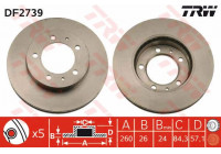 Disco de freno DF2739 TRW