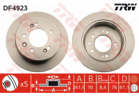 Disco de freno DF4923 TRW