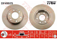Disco de freno DF4992S TRW