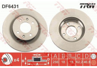 Disco de freno DF6431 TRW