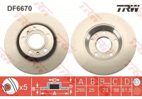 Disco de freno DF6670 TRW