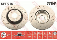 Disco de freno DF6775S TRW