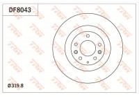 Disco de freno DF8043 TRW