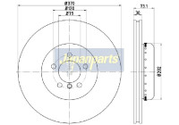 Disco de freno DI-0116 Japanparts