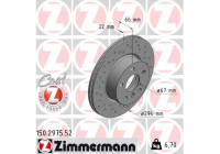 Disco de freno DISCO DE FRENO DEPORTIVO COAT Z 150.2975.52 Zimmermann
