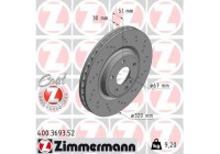 Disco de freno DISCO DE FRENO DEPORTIVO COAT Z 400.3693.52 Zimmermann