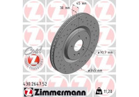 Disco de freno DISCO DE FRENO DEPORTIVO COAT Z 430.2647.52 Zimmermann