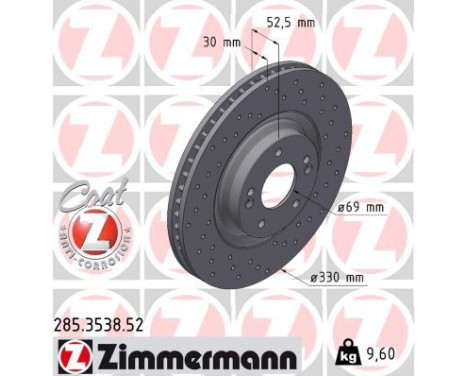 Disco de freno DISCO DE FRENO DEPORTIVO Z 285.3538.52 Zimmermann