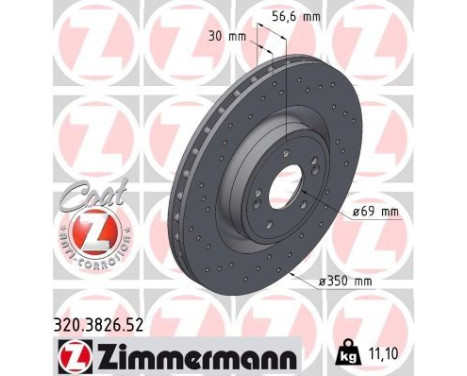Disco de freno DISCO DE FRENO DEPORTIVO Z 320.3826.52 Zimmermann