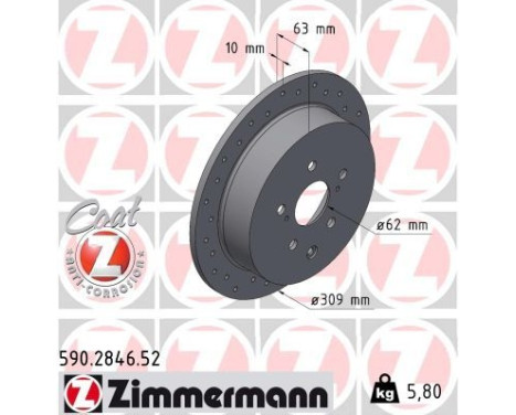 Disco de freno DISCO DE FRENO DEPORTIVO Z 590.2846.52 Zimmermann