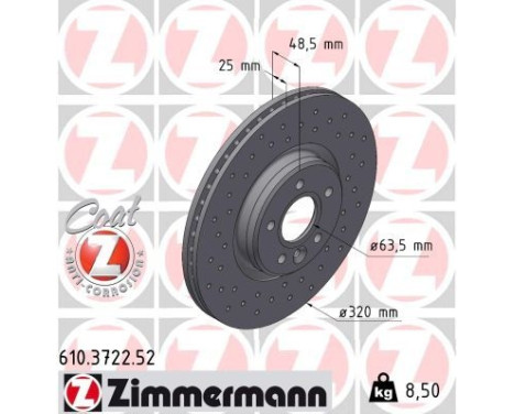 Disco de freno DISCO DE FRENO DEPORTIVO Z 610.3722.52 Zimmermann