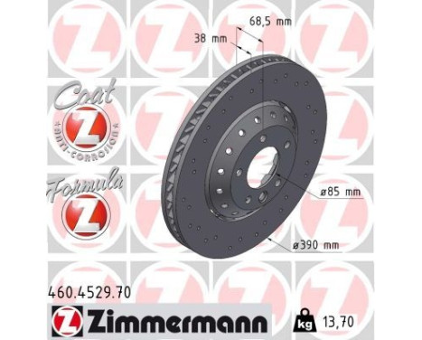 Disco de freno DISCO DE FRENO FORMULA Z 460.4529.70 Zimmermann
