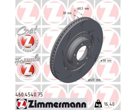 Disco de freno DISCO DE FRENO FORMULA Z 460.4540.75 Zimmermann