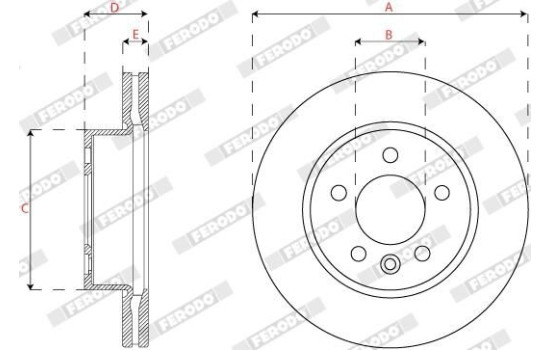 Disco de freno FCR382A Ferodo, Imagen 3