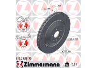 Disco de freno FORMULA Z DISCO DE FRENO 610.3738.75 Zimmermann