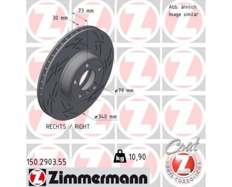 Disco de freno NEGRO Z 150.2903.55 Zimmermann