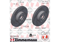 Disco de freno NEGRO Z 150.2965.53 Zimmermann