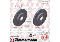 Disco de freno NEGRO Z 280.3153.53 Zimmermann