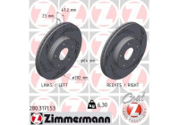 Disco de freno NEGRO Z 280.3171.53 Zimmermann
