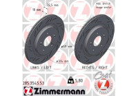 Disco de freno NEGRO Z 285.3545.53 Zimmermann