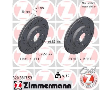 Disco de freno NEGRO Z 320.3817.53 Zimmermann