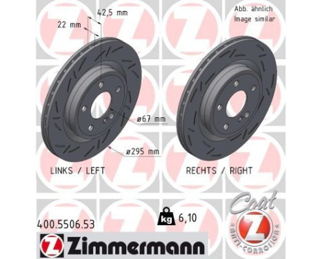 Disco de freno NEGRO Z 400.5506.53 Zimmermann