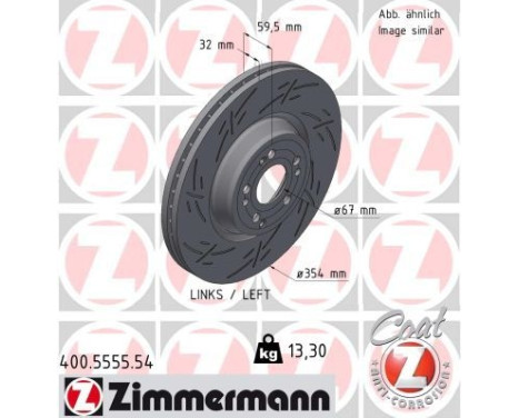 Disco de freno NEGRO Z 400.5555.54 Zimmermann