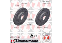 Disco de freno NEGRO Z 600.3259.53 Zimmermann