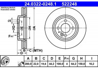 Disco de freno Powerdisc 24.0322-0248.1 ATE