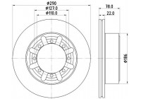 Disco de freno PRO 8DD 355 133-321 Hella