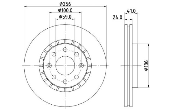 Disco de freno PRO 8DD 355 134-251 Hella