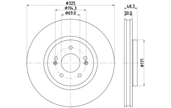 Disco de freno PRO 8DD 355 134-721 Hella